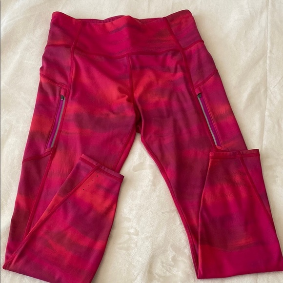 Athleta Pants - Athleta Red and Pink Performance Leggings